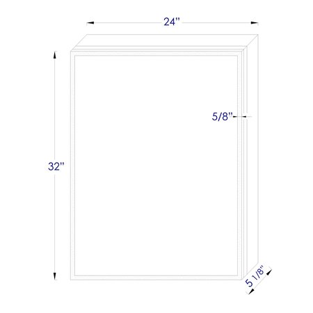 Alfi Brand 24" x 32" Single Door LED Light Medicine Cabinet ABMC2432